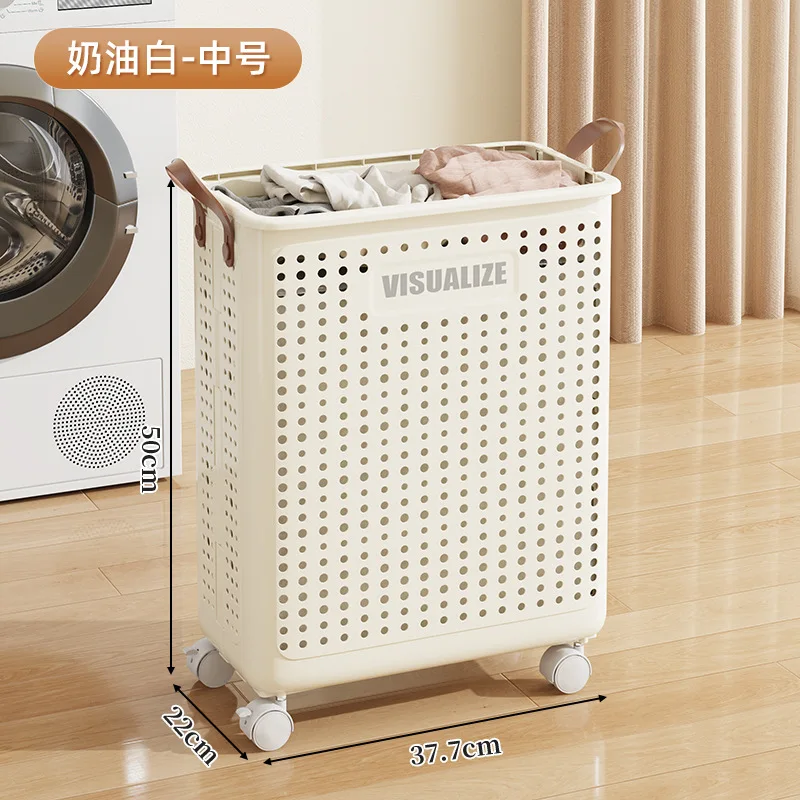 Cesto de ropa plegable con ruedas – Organizador portátil - imagen 5