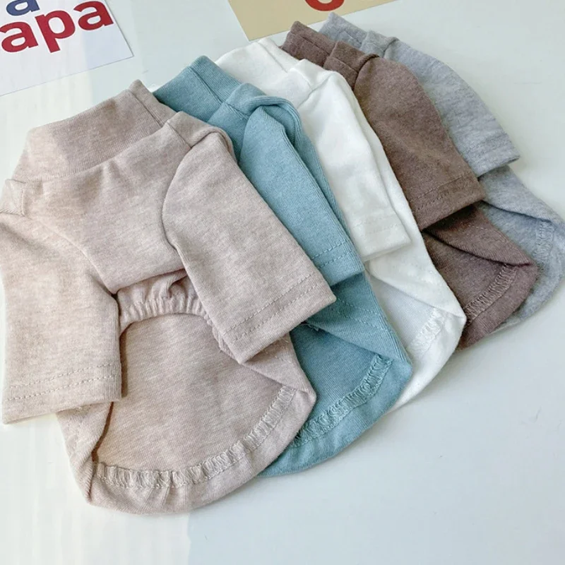 Soft Cat Clothes Dog Tshirt Pullover Sweatshirt Turtleneck Sweater Shirt Pet Clothing For Small Dogs Chihuahua Bichon Pug 5 Size - imagen 5