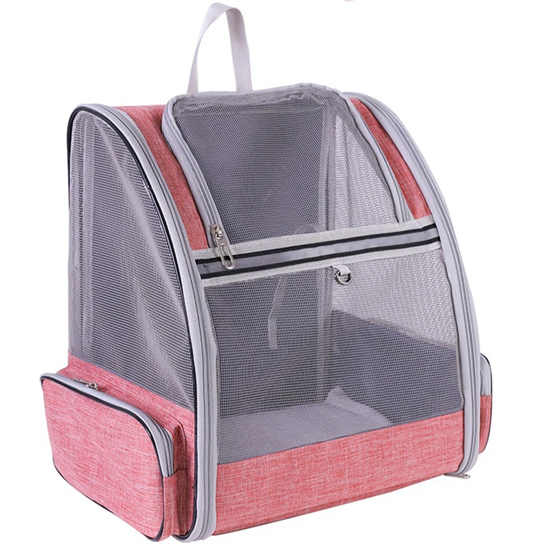 Bolso de hombro transpirable para gato, mochila portátil, suministros para mascotas, Verano - imagen 4