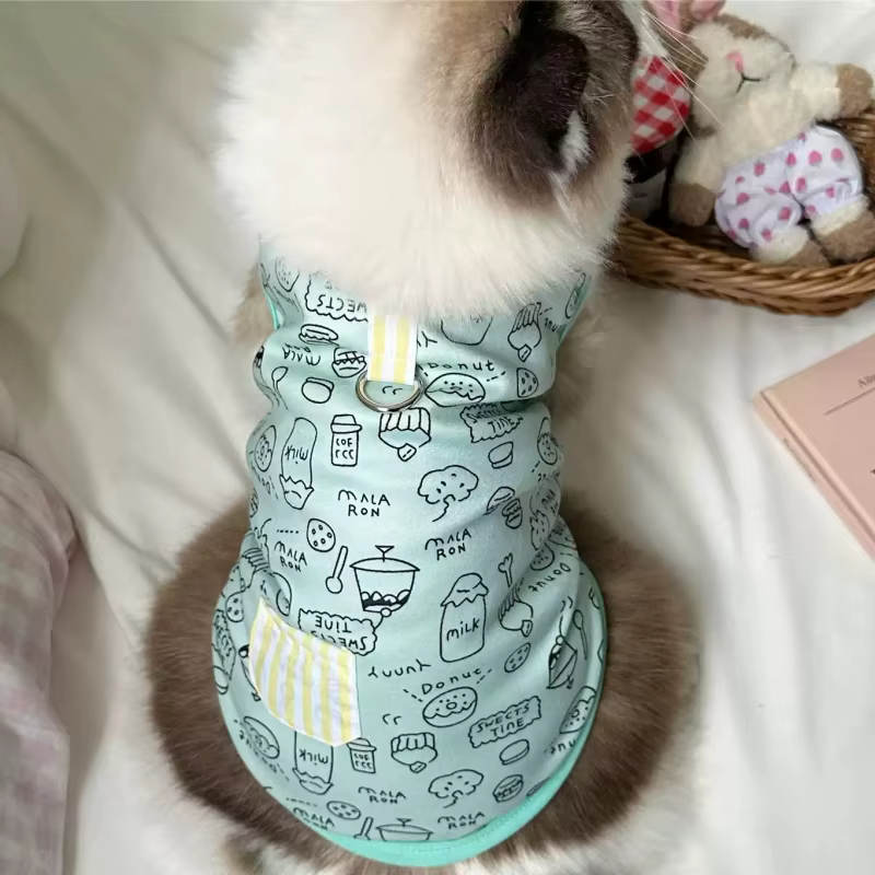 Chaleco y camiseta con estampado divertido para perros y gatos - imagen 2