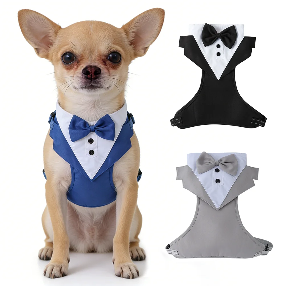 Arnés de esmoquin formal para perros pequeños y medianos para bodas - imagen 4