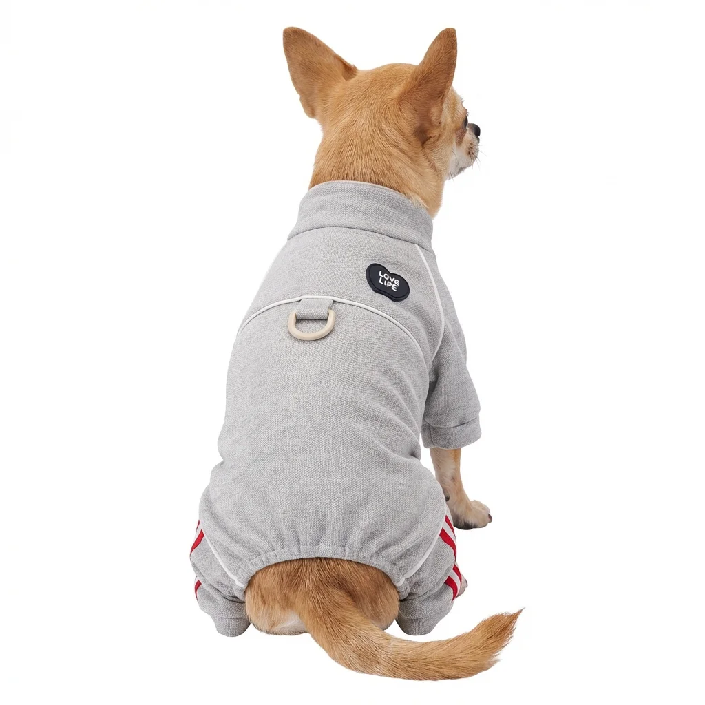 Mono de algodón a rayas para perros pequeños – Ideal para Yorkie y Chihuahua - imagen 3