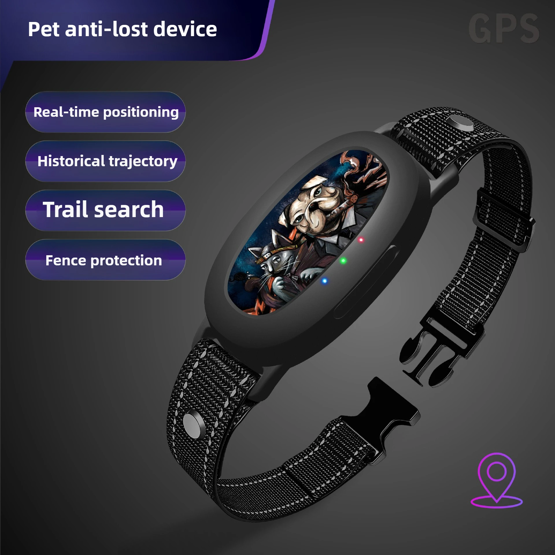 Apia de acoplamiento de posicionamiento Global, impermeable, para perros y gatos, batería de larga duración, antipérdida, Beidou, seguimiento de mascotas, localizador GPS, productos para mascotas - imagen 2