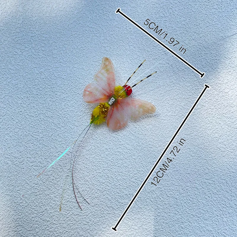 Juguete interactivo mariposas artificiales colores para gatos - imagen 4