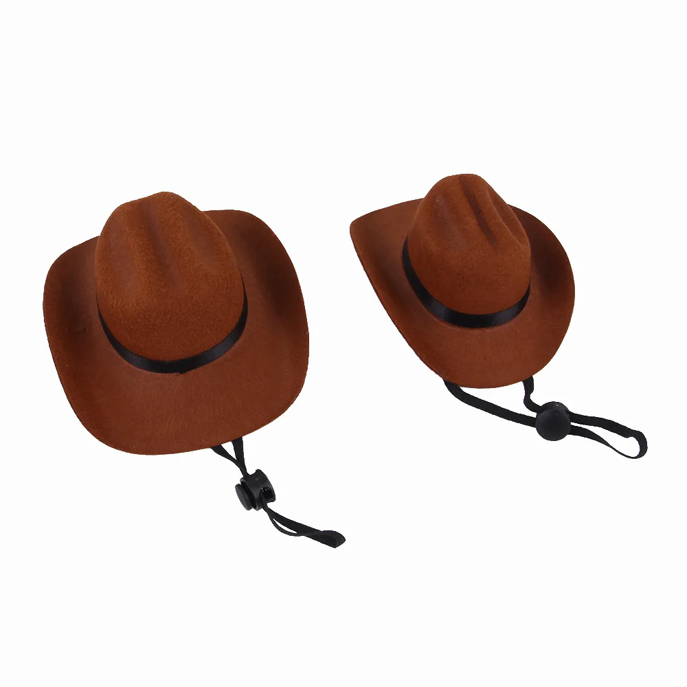Nuevo conjunto de sombrero para mascotas, toalla triangular Retro, accesorios para mascotas, sombrero de vaquero occidental para perros y gatos, suministros para perros - imagen 4