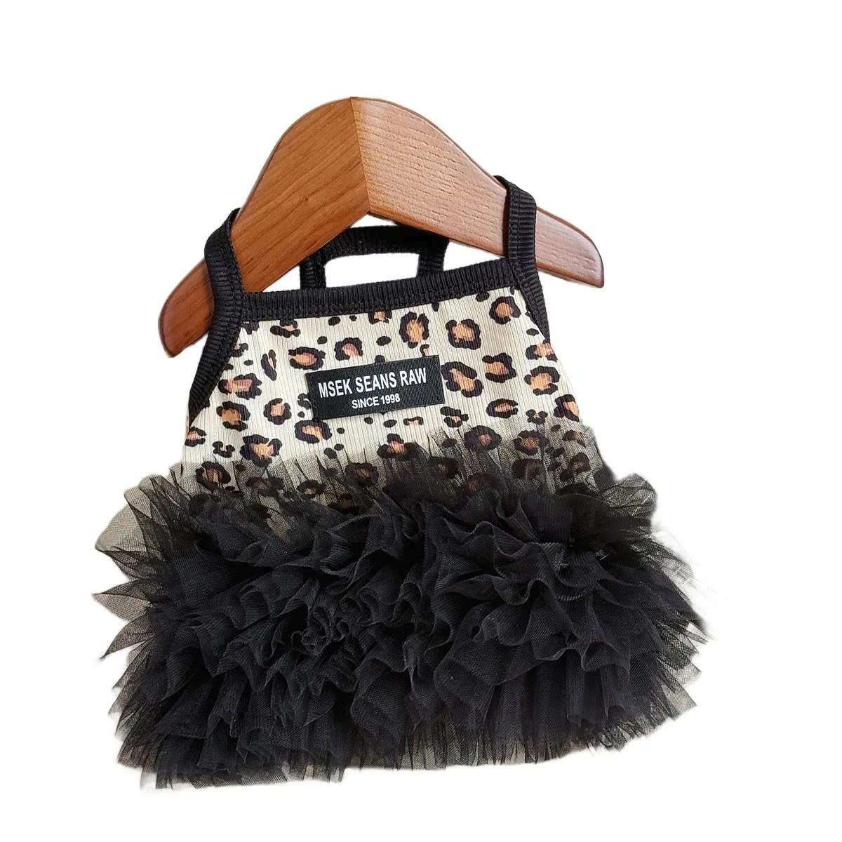 Vestido tutú leopardo para perros pequeños - Ropa de fiesta y fotos