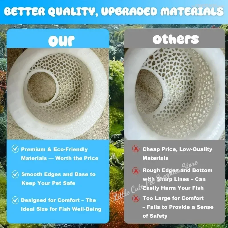 Aqaurium cueva flotante peces camarones escondite refugio hamaca 3 en 1 anillo de alimentación y punto de descanso para mascotas acuáticas pequeñas Betta - imagen 4