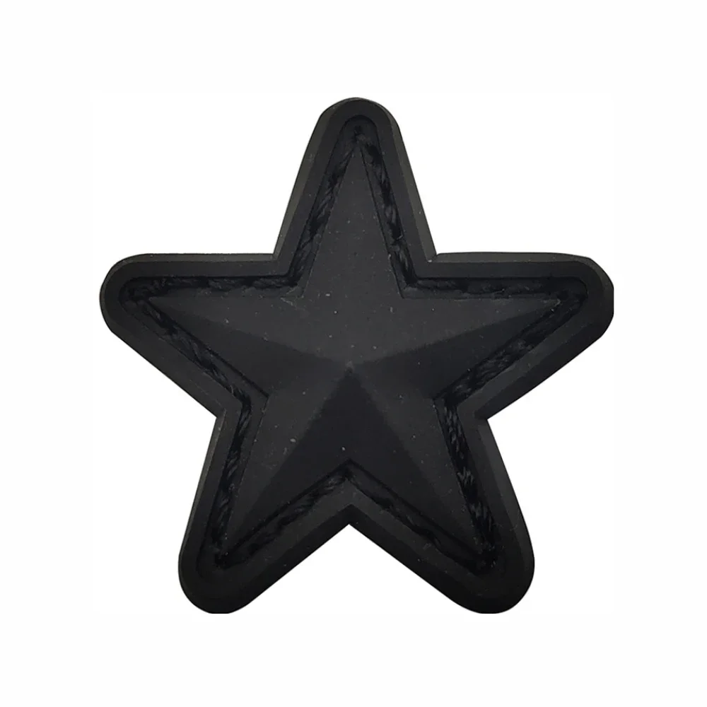 Parche de PVC con estrellas 3D, insignia para brazalete, pegatina, apliques, adorno, parches de goma decorativos de moda para Festival - imagen 3