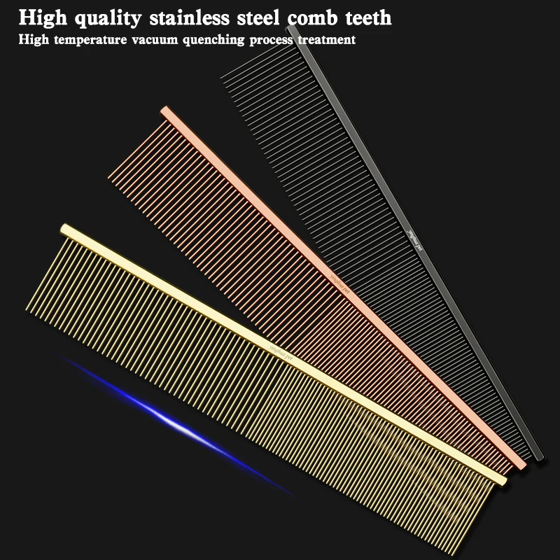Peine de Piano para mascotas, peine con nudo abierto para recoger el pelo, peine para gatos de pelo largo, elimina el pelo flotante, dientes densos, dientes esparsos, peine para perros - imagen 4