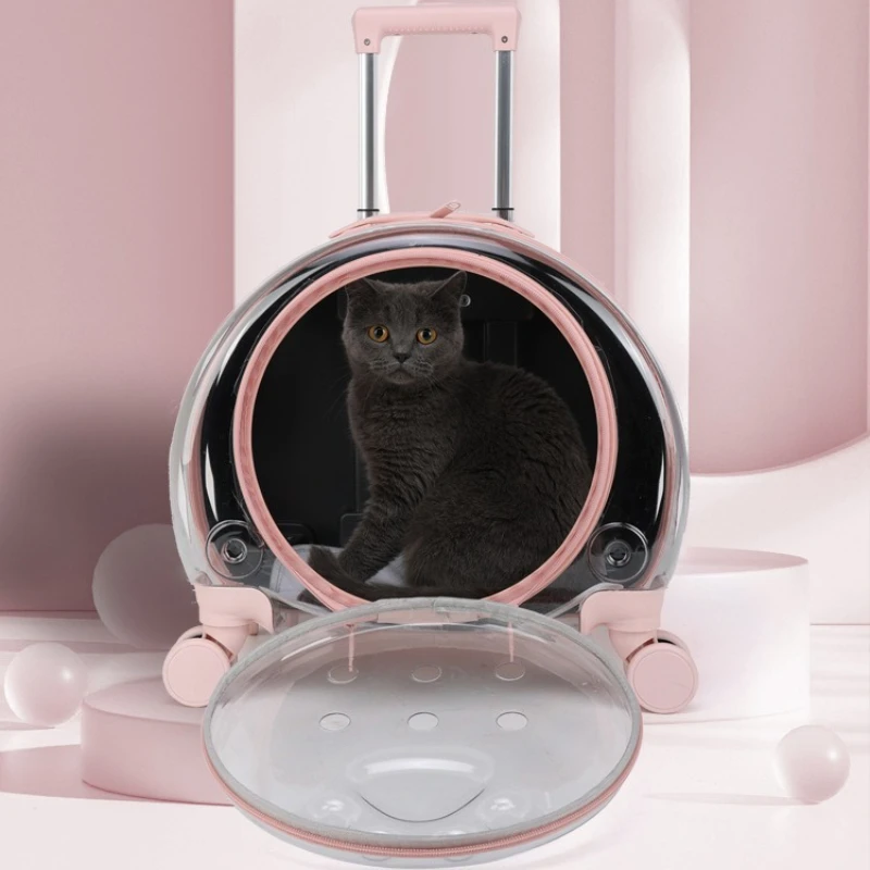 Transportín portátil para gatos, Mini transportador de viaje para gatos, cachorros al aire libre, gatitos, mascotas, mochila transparente, productos transportadores para gatitos y mascotas - imagen 4