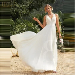 Vestido de novia de encaje BEBEKEY, apliques personalizados, elegante vestido de novia de corte A para fiestas de boda y ocasiones formales