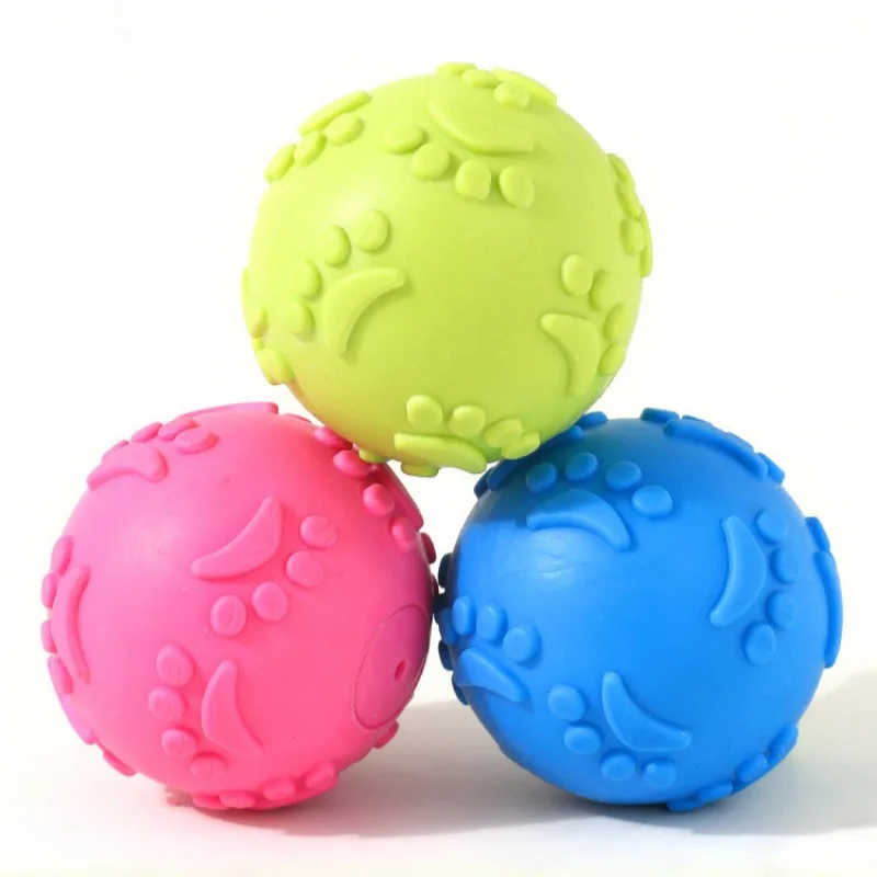 Pet Squeak Balls Toys for Dogs Chewy Resistant Teeth Grinding Supplies Puppy Indoor Interactive Play Products Throw Training Toy - imagen 4