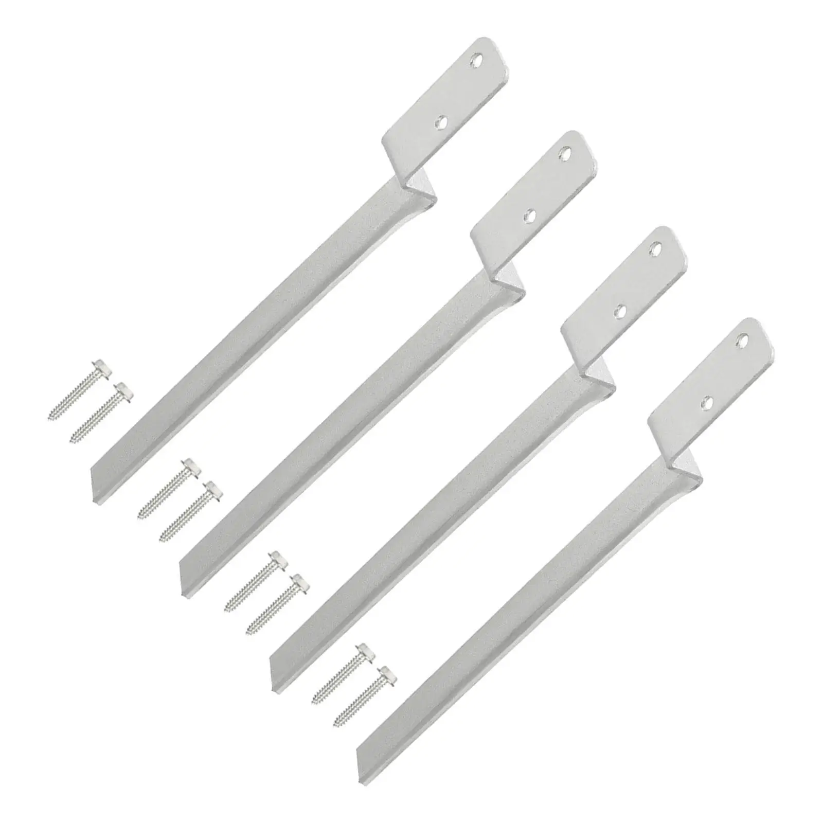 4 Pieces Fence Post Anchors Heavy Duty Ground Nails Gardening Equipment with Screw Sturdy Easy Installation Grounding Stakes