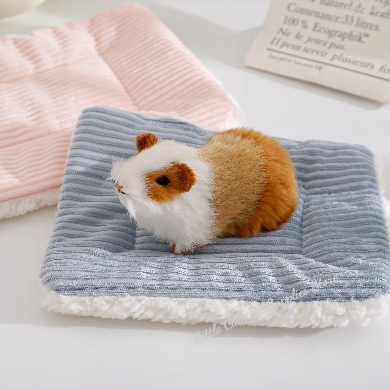 Casa de cama para hámster, estera de cama cálida de invierno para ardilla, erizo, conejo, Chinchilla, nido de casa, accesorios para hámster, estera de cama para mascotas pequeñas - imagen 5