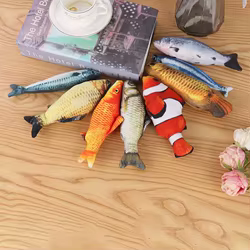 Juguete para gatos con hierba gatera - Pez interactivo felpa 3D