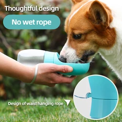 Botella de agua portátil para perros - cuenco de viaje amplio