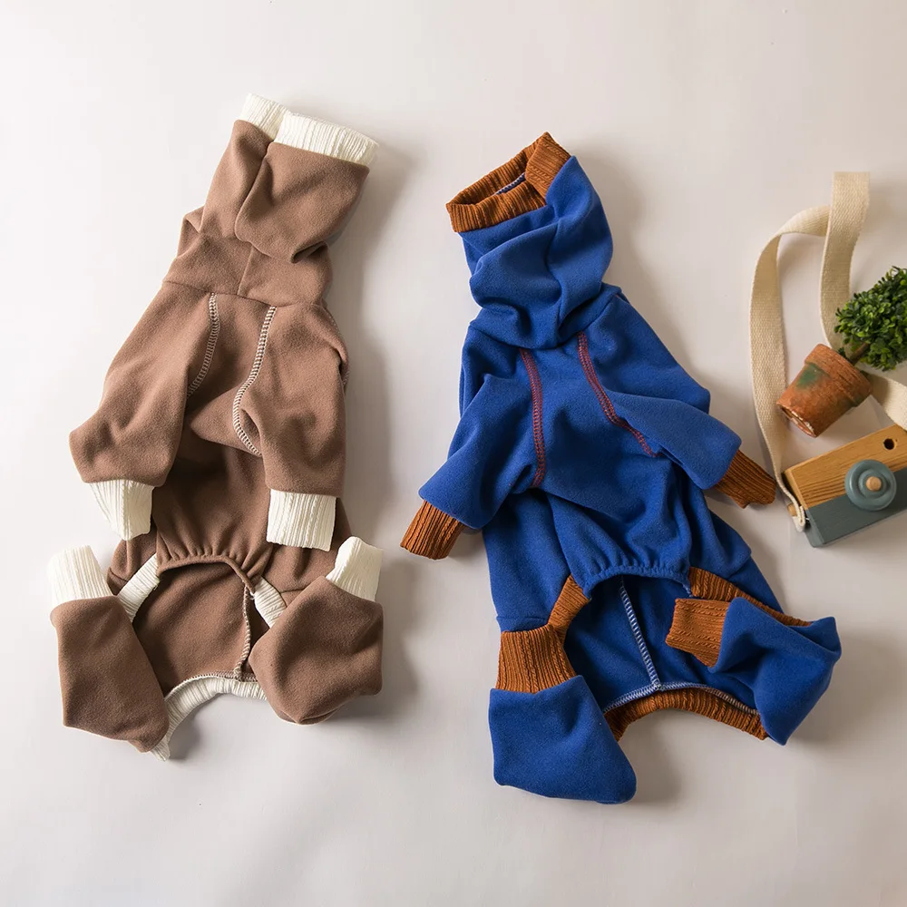 Ropa de Greyhound whippets, pijama suave para perros oneses ropa de cuatro piernas, ropa de mascotas de cuello alto para perros medianos y grandes - imagen 4