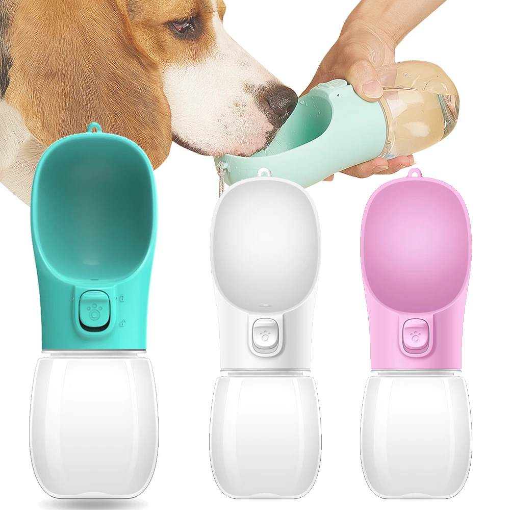 Botella de agua portátil para perros pequeños y grandes, cuencos para caminar a prueba de fugas para exteriores, suministros para Chihuahua, Bulldog Francés