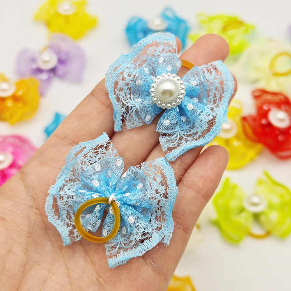 Set de 20 accesorios para adornar a tu perro – Lazos y bandas elásticas para cachorros - imagen 5