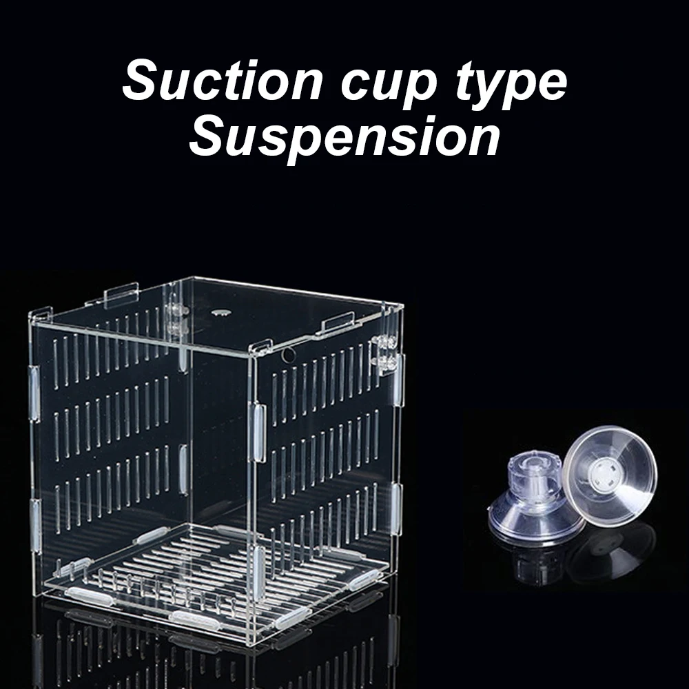 Aquarium Ornamental Fish Breeding Box Fish Shrimp Incubator Double Guppy Breeding Betta Fish Isolation Box Hydroponic Plant Box - imagen 3