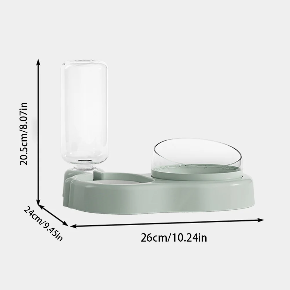 Juego de comedero automático para gatos y cuencos de agua, plato de comida para mascotas, cuenco para perros, bebedero antiderrames para gatos, suministros de alimentación todo en uno - imagen 5