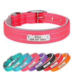 Collar reflectante ajustable para perros Pitbull