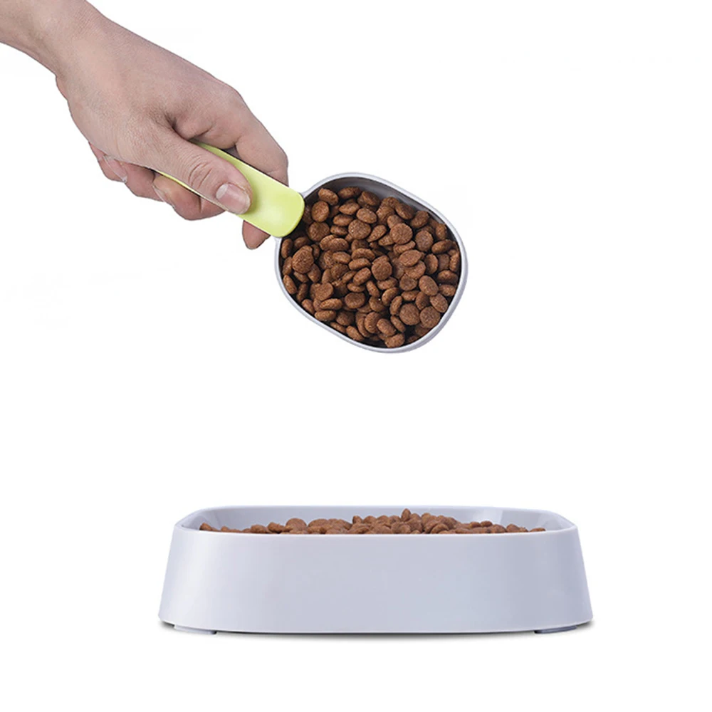 Pala de comida para gatos y perros con bolsa de sellado, cuchara de Clip, herramienta de cuchara de alimentación gruesa multifunción, taza de medición creativa, suministros para mascotas - imagen 4