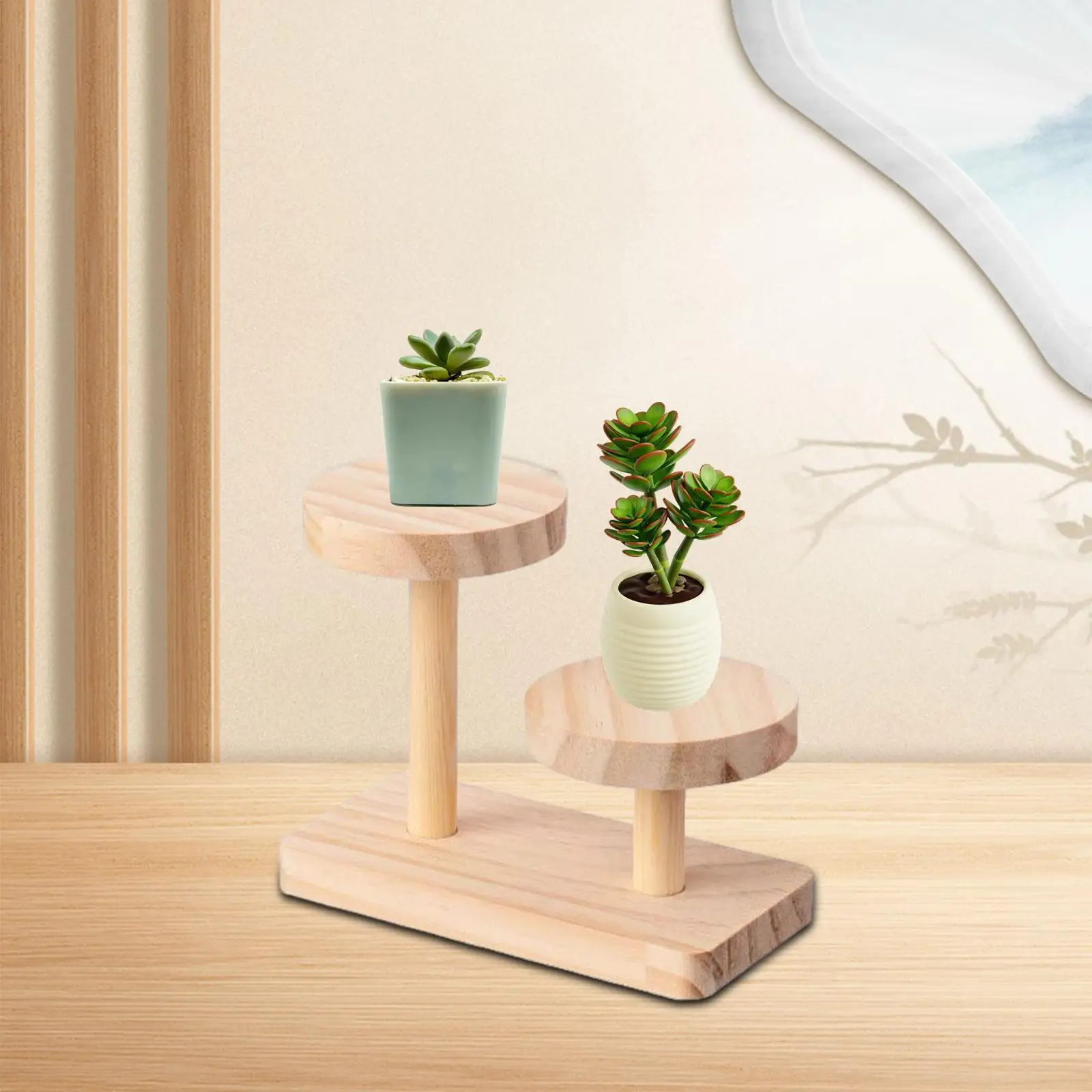 Wooden Display Rack Multi Layer Wooden Display Holder Shelf Rack Wood Organizer for Watch Desktop Glasses Countertop Jewelry