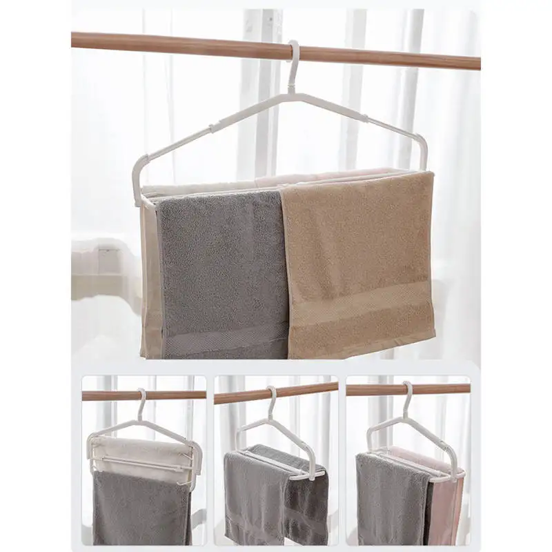 Colgador de ropa de plástico con Clip, accesorios escalables para ahorro de espacio, camiseta, vestido, abrigo, toalla, armario del hogar y balcón - imagen 2