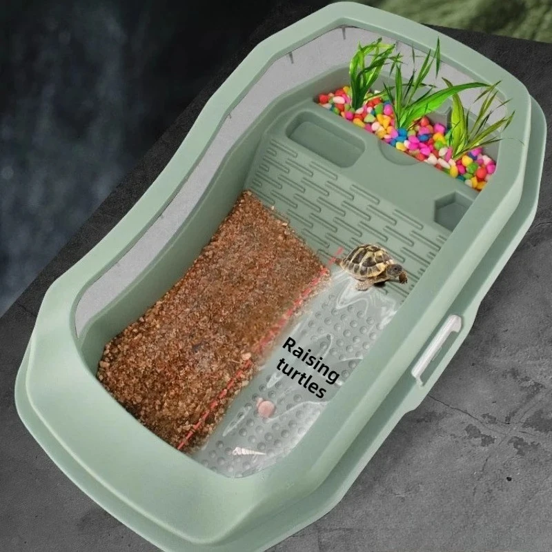 Caja de tortugas creativa, terrario de tortugas para mascotas, terrario grande de lujo para Reptiles, perrera de tortugas, cubo de cría para mascotas, suministros para reptiles - imagen 5