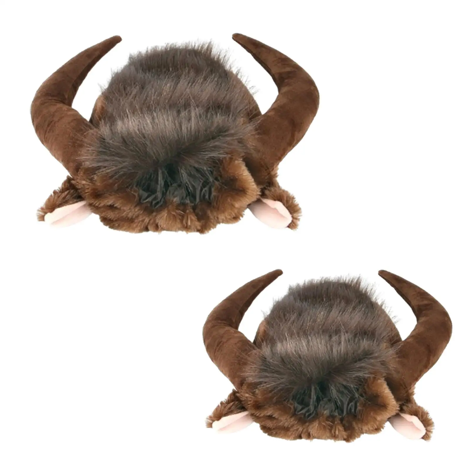 Perro, gorro de vaca novedoso para perros, disfraz de vaca para perros, sombrero de vaca de peluche para mascotas con buey, para exteriores - imagen 2