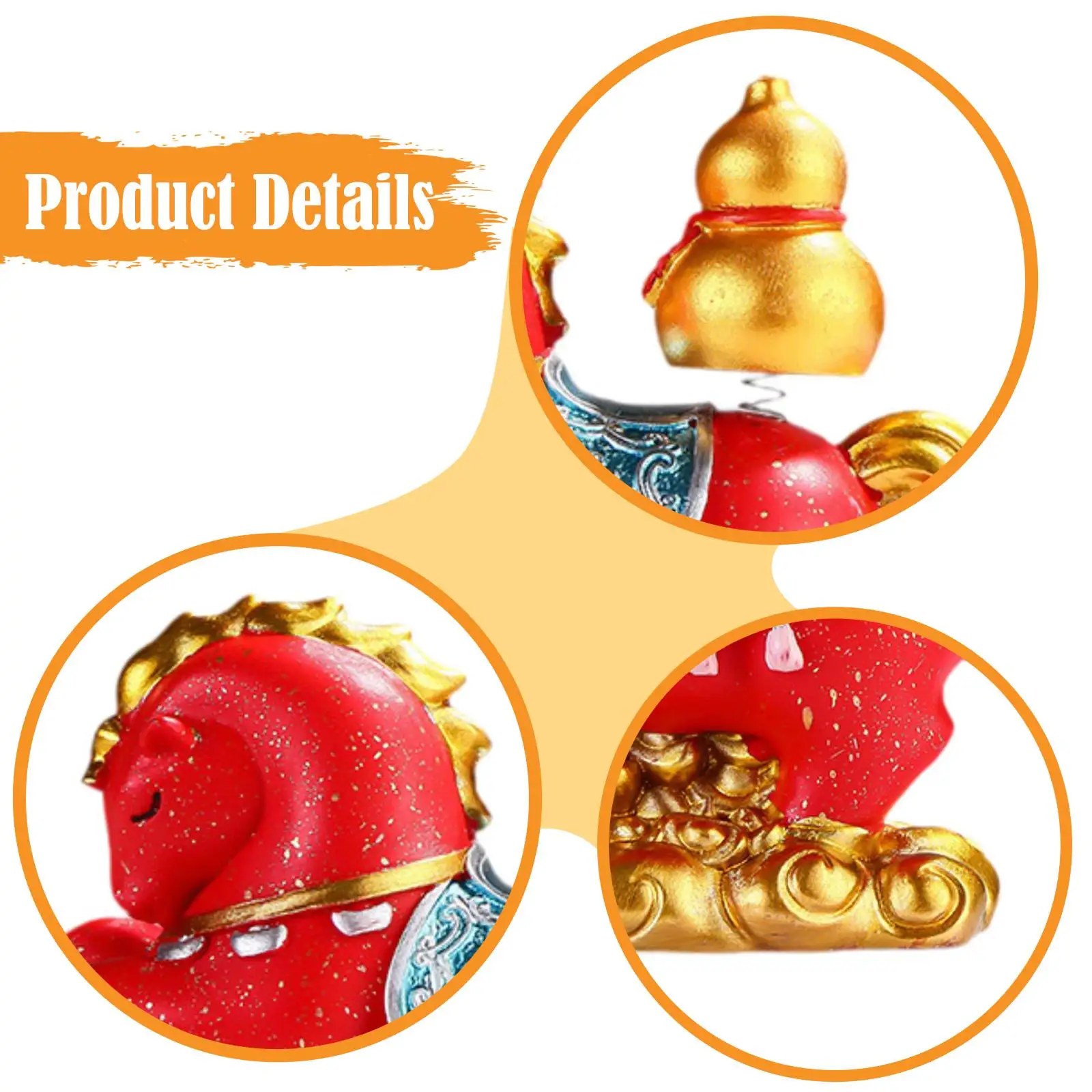 Estatuilla de caballo de resina, regalo para Amiga, adorno bonito, estatuilla Fengshui, decoración de escritorio, escultura de cerámica para entrada, chimenea