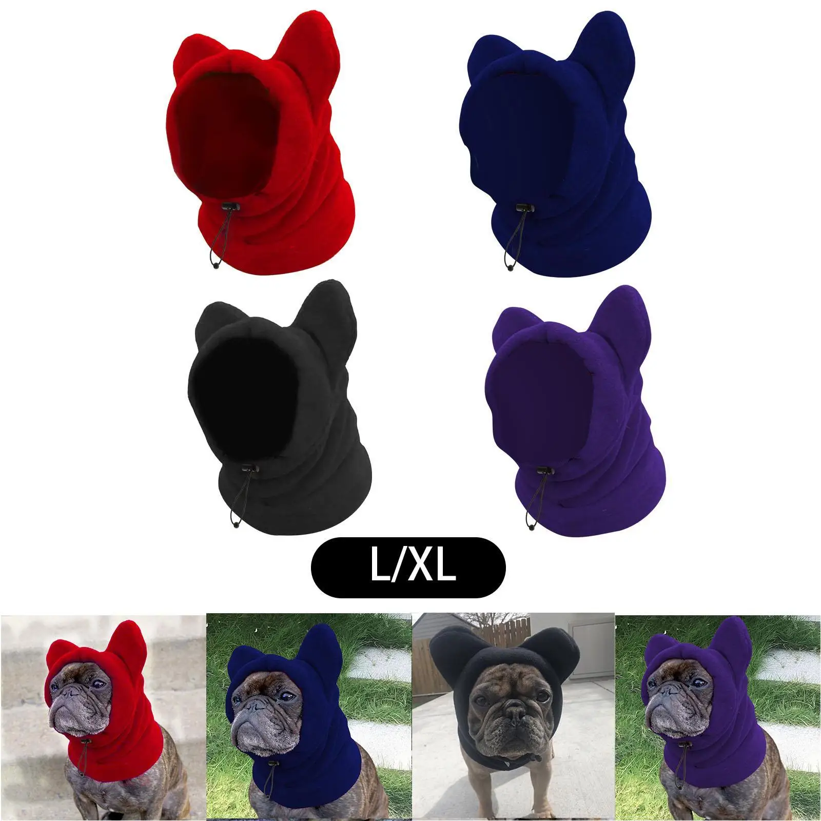 Dog Ear Muffs Hat Windproof Ear Wrap Headwear Warm for Pets Hiking Walking