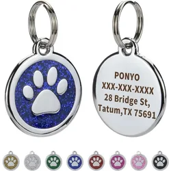 Etiqueta de identificación para gatos y perros con grabado gratis