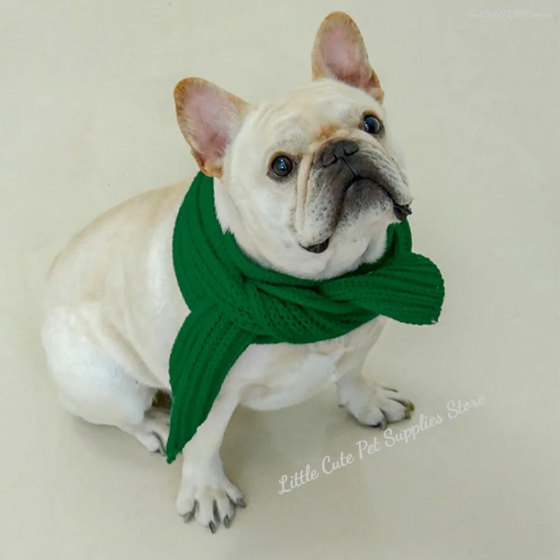 Bufanda de punto cálida para mascotas, bufanda navideña para perros, Collar, bufanda para mascotas de Año Nuevo para perros pequeños y medianos, accesorios para perros Chihuahua