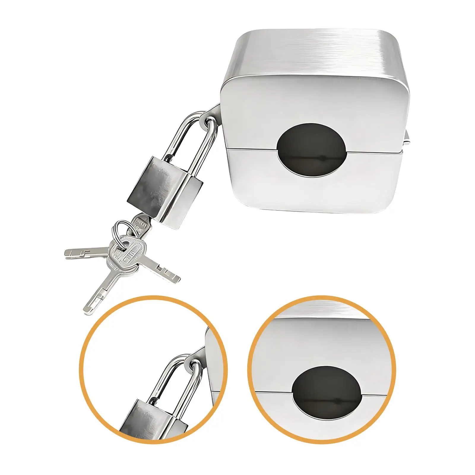 Cerradura de grifo para exteriores, versátil, ahorro de agua, acero inoxidable con candado, manguera, cerradura de babero, dispositivo de bloqueo de válvula de compuerta para restaurante - imagen 5