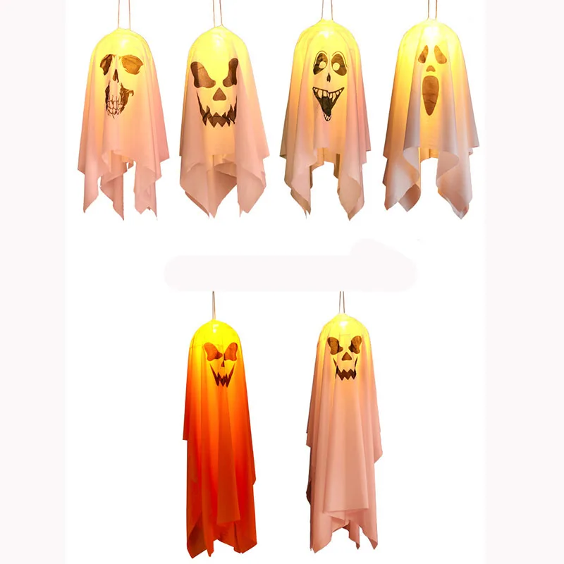 Suministros de decoración de Halloween, accesorios de diseño de escena al aire libre para fiesta de Festival de fantasmas, candelabro de fantasma de terror, luz intermitente LED - imagen 4
