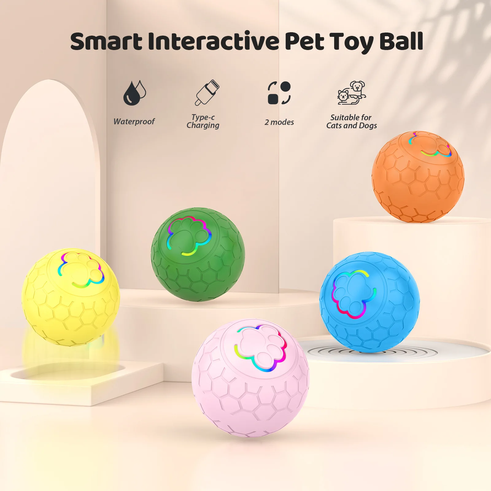 OUZEY-pelota inteligente para perro, juguete eléctrico con Control remoto, resistente a las mordeduras, entrenamiento interactivo para mascotas - imagen 2