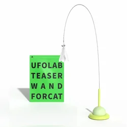 Juguete con ventosa para gatos – Varita y pluma de caza