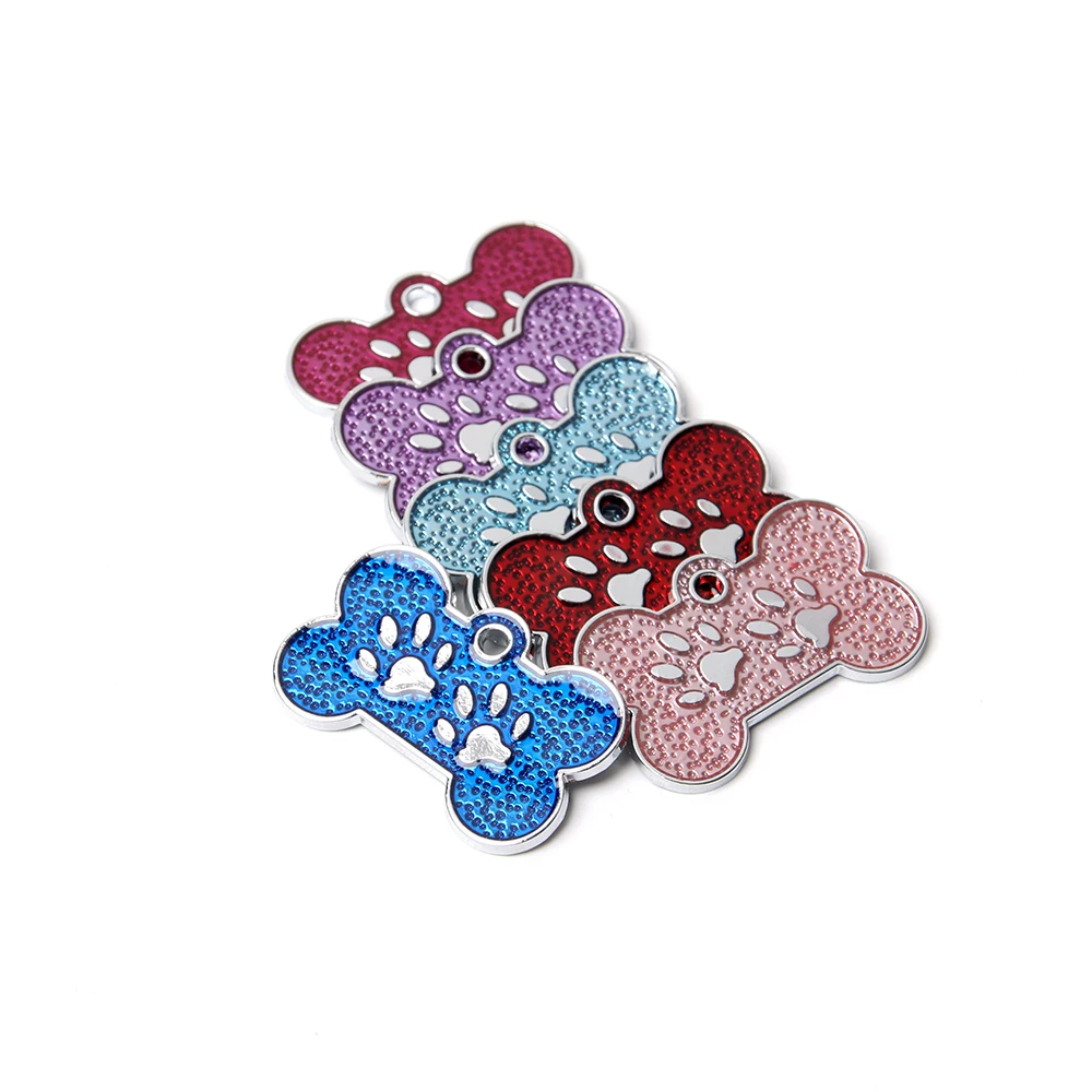 Etiquetas de identificación para mascotas, placa de identificación personalizada con pata de Metal, accesorios para perros pequeños y grandes, 50 piezas - imagen 2