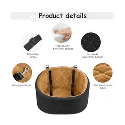 Asiento de seguridad transportín lavable para perros mini