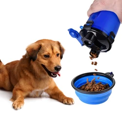 Bebedero y comedero 2 en 1 para exterior - perros y gatos plegable