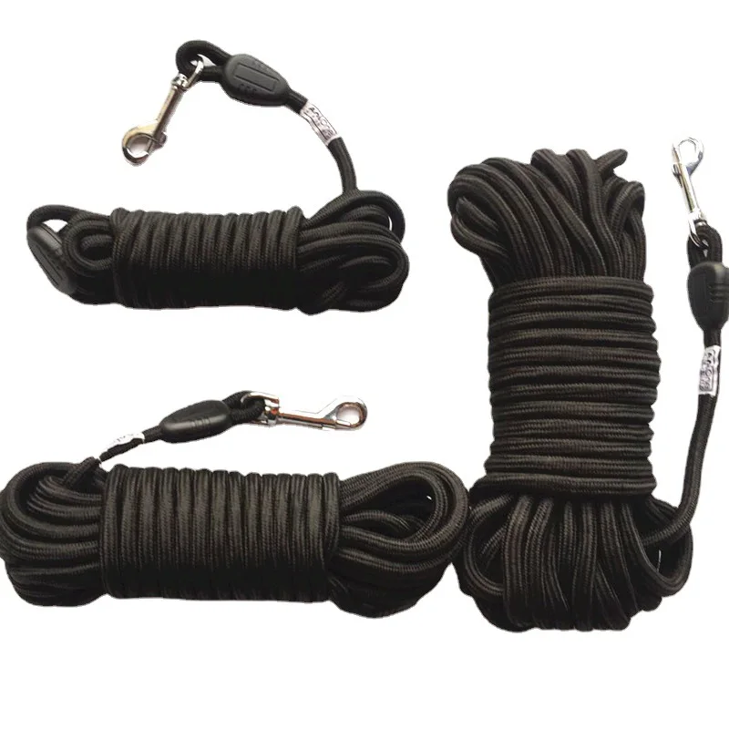 Correa larga resistente para perros, cuerda de entrenamiento de seguimiento reflectante de 5M/10M/15M para recuerdos al aire libre, caminar y entrenar (nylon de 8mm de espesor) - imagen 3