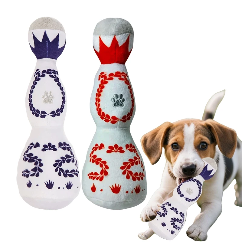 Divertido juguete para perros Tequila Boujee, juguete de peluche para perros con chirriador, juegos interactivos para perros, juguete de cumpleaños, accesorios para mascotas
