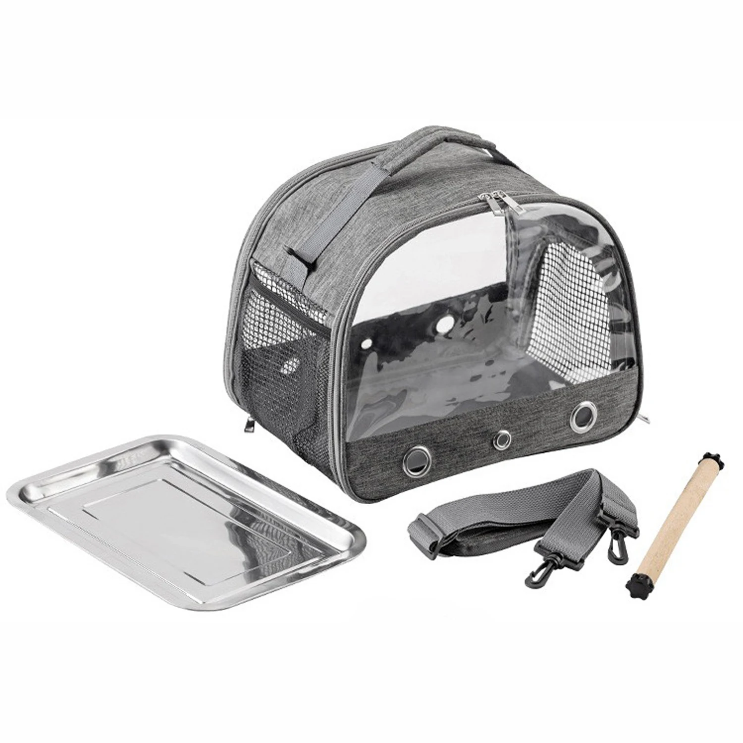 Mochila plegable para transportar mascotas con ventana transparente, bolsa de viaje portátil para mascotas pequeñas, ratas, conejos y pájaros ​ - imagen 5