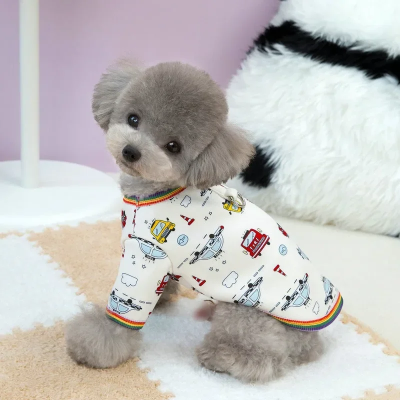 Sudadera con capucha con estampado de coche pequeño para perro, abrigo de Navidad para cachorro, chaquetas cálidas de invierno, ropa informal de peluche, suministros para mascotas - imagen 2