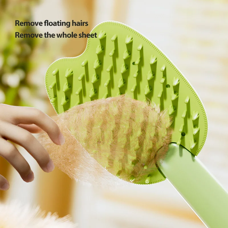 HOOPET Cepillo de aseo para mascotas 2 en 1 para perros y gatos, herramienta de masaje para quitar el deshedding con mango ergonómico, eliminador de piel suave para Ha suelto - imagen 4