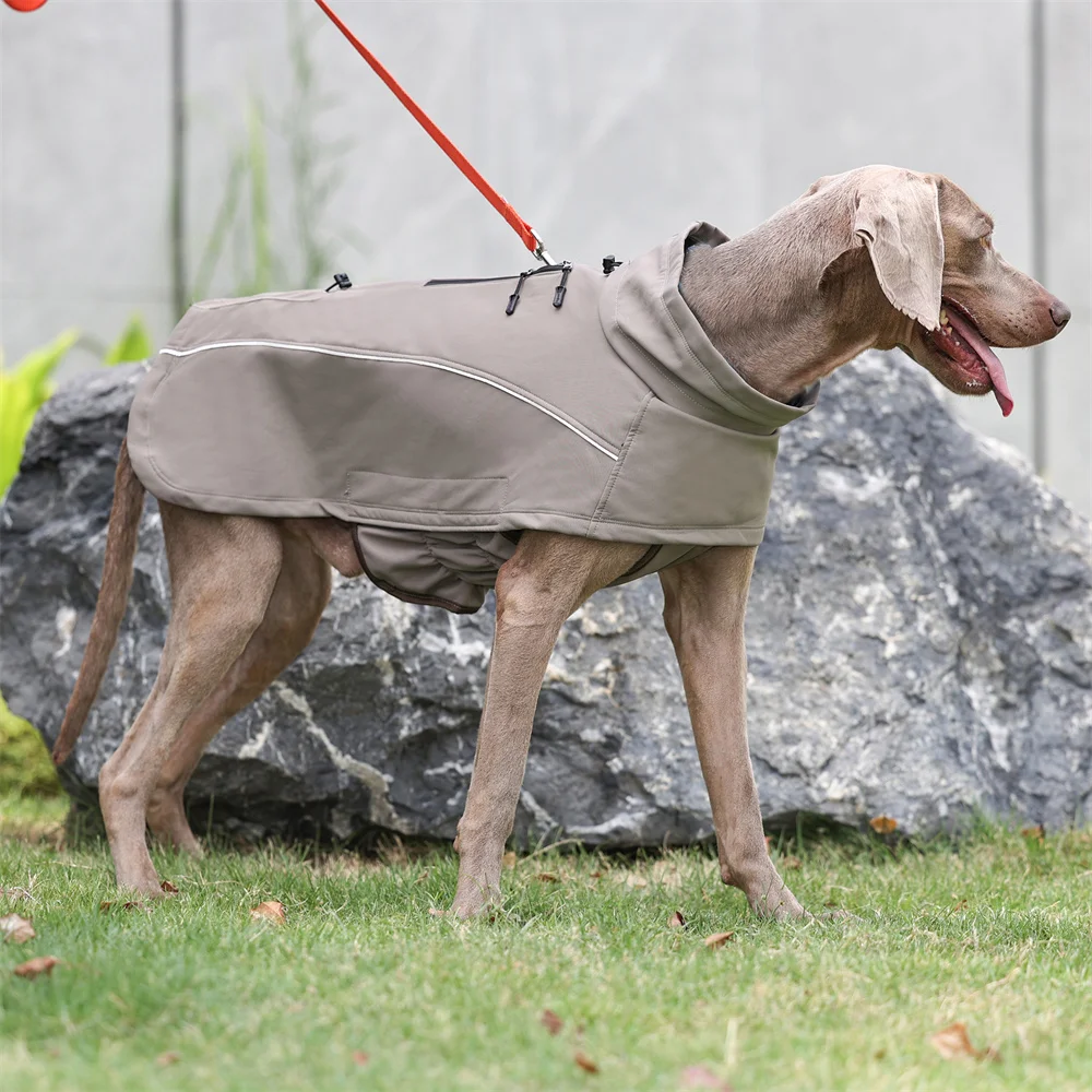 Chaqueta impermeable para perros grandes con forro polar reflectante - imagen 3