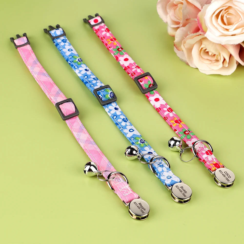 Collar personalizado con campanilla para perro y gato, accesorios para mascotas, personalizado, para perros pequeños, gatos, grabado de identificación, etiqueta de nombre para cachorro y gatito - imagen 2