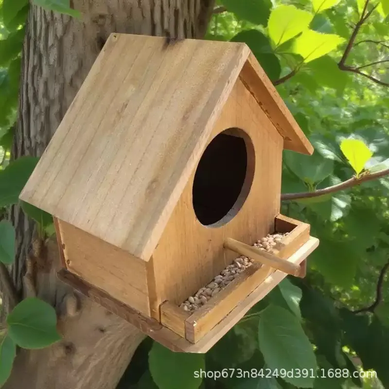 Cama nido de madera para gatos y perros pequeños – Casa colgante - imagen 3